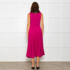 Sportmax Pink Stretch Jersey Sleeveless Midi Dress