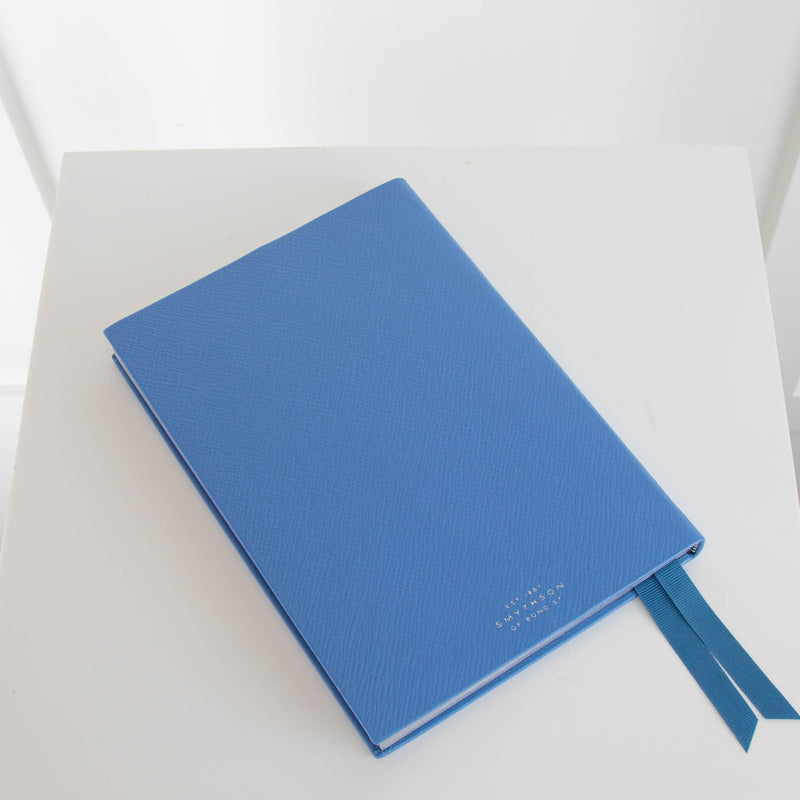 Smythson  Blue Leather Off the Beaten Track Journal