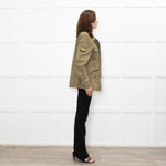Frame Khaki Flap Pocket Denim Utility Jacket