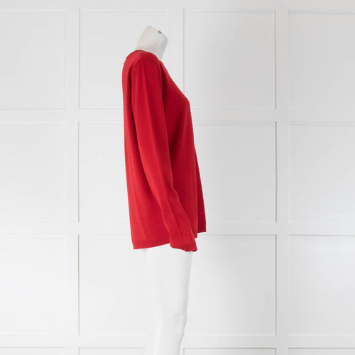 Bella Freud "Into This" Red Knit Jumper