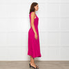 Sportmax Pink Stretch Jersey Sleeveless Midi Dress