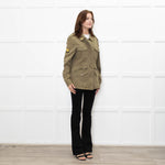 Frame Khaki Flap Pocket Denim Utility Jacket