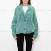 Essentiel Antwerp Green and Blue Prince of Wales Fluffy Cardigan