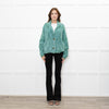 Essentiel Antwerp Green and Blue Prince of Wales Fluffy Cardigan
