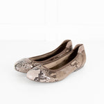 Hogan Beige Snake Embossed Pumps