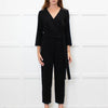 IPEKYOL Black Jumpsuit With Lace Back