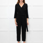IPEKYOL Black Jumpsuit With Lace Back