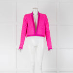 Isabel Marant Neon Pink Silk Quilted Jacket