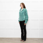 Essentiel Antwerp Green and Blue Prince of Wales Fluffy Cardigan