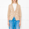 Amina Rubinacci Biscuit Coloured Knitted Short Jacket