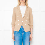 Amina Rubinacci Biscuit Coloured Knitted Short Jacket