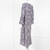 Lily And Lionel Dark Navy Blue White Floral Print Maxi Dress