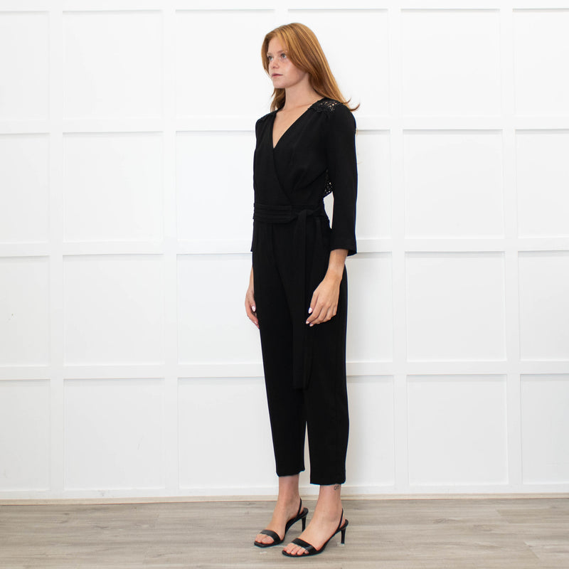 IPEKYOL Black Jumpsuit With Lace Back