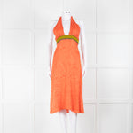 Matthew Williamson Orange Halter Neck Dress