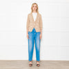 Amina Rubinacci Biscuit Coloured Knitted Short Jacket