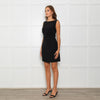 Paule Ka Black Multi Layered Sleeveless Shift Dress