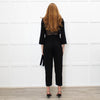 IPEKYOL Black Jumpsuit With Lace Back