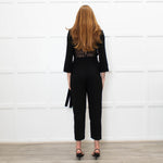 IPEKYOL Black Jumpsuit With Lace Back