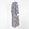 Lily And Lionel Dark Navy Blue White Floral Print Maxi Dress