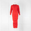 SportMax Red Maxi Shirt Dress