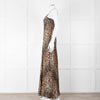 Ganni Animal Print Sleeveless Silk Maxi Dress