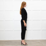 IPEKYOL Black Jumpsuit With Lace Back