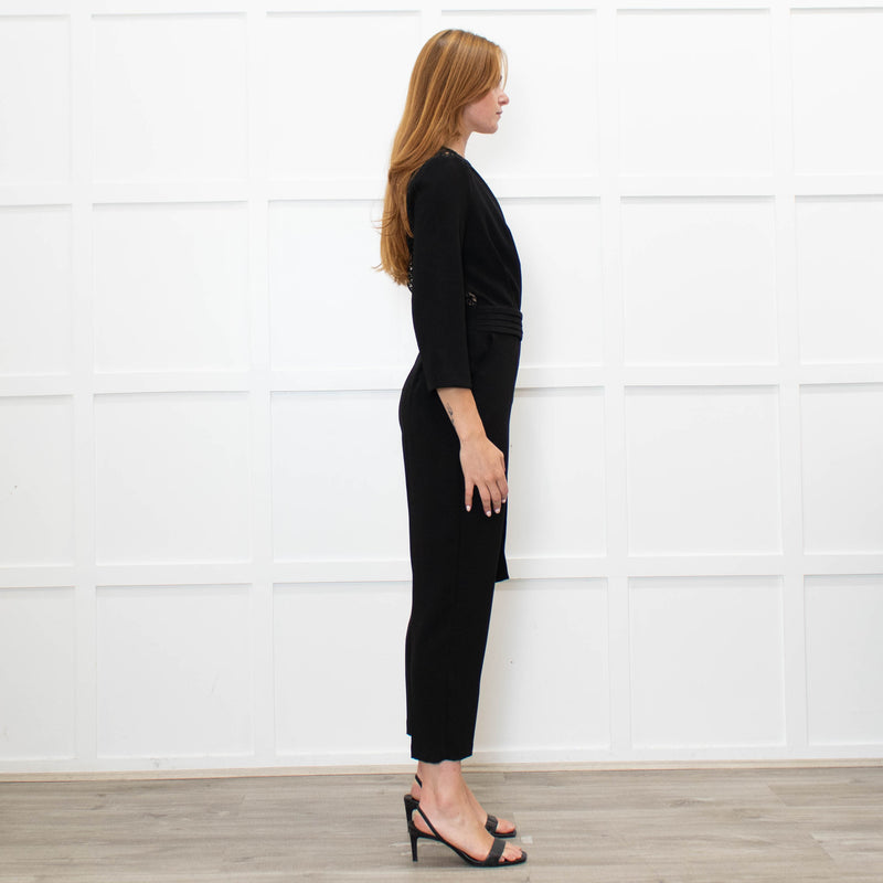 IPEKYOL Black Jumpsuit With Lace Back