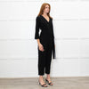 IPEKYOL Black Jumpsuit With Lace Back