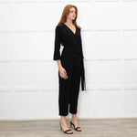 IPEKYOL Black Jumpsuit With Lace Back