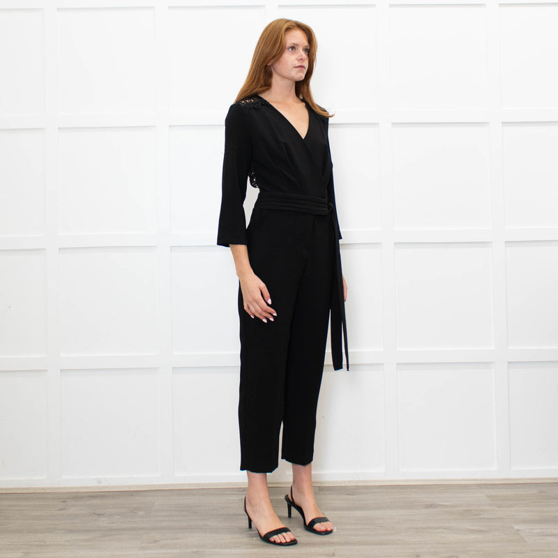 IPEKYOL Black Jumpsuit With Lace Back