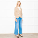 Amina Rubinacci Biscuit Coloured Knitted Short Jacket
