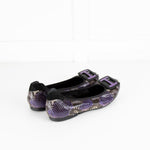 Hogan Purple Snake Embossed H Pumps
