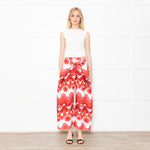 Cult Gaia Pink Linen Swirl Trousers