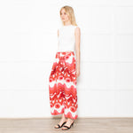 Cult Gaia Pink Linen Swirl Trousers