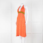Matthew Williamson Orange Halter Neck Dress