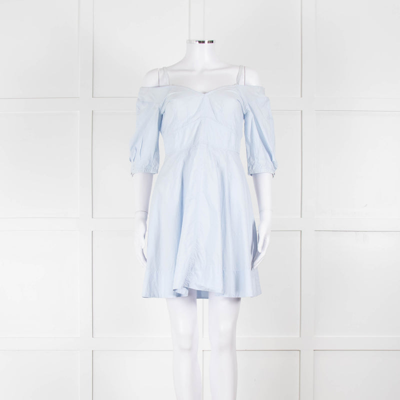 Derek Lam 10 Crosby Pale Blue Cotton Short Dress