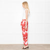 Cult Gaia Pink Linen Swirl Trousers