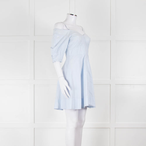 Derek Lam 10 Crosby Pale Blue Cotton Short Dress