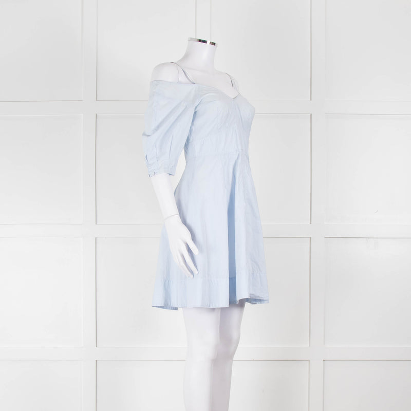 Derek Lam 10 Crosby Pale Blue Cotton Short Dress