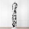 Christopher Kane White Black Floral Ruched Trim Maxi Dress