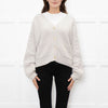 Naadam Putty Grey Cable Knit Arm Wool/Cashmere Mix Cardigan