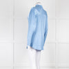 Rejina Pyo Pale Blue High Neck Back Button Top
