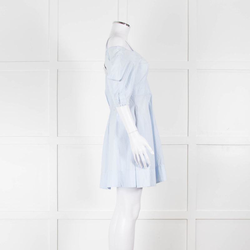Derek Lam 10 Crosby Pale Blue Cotton Short Dress