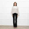Naadam Putty Grey Cable Knit Arm Wool/Cashmere Mix Cardigan