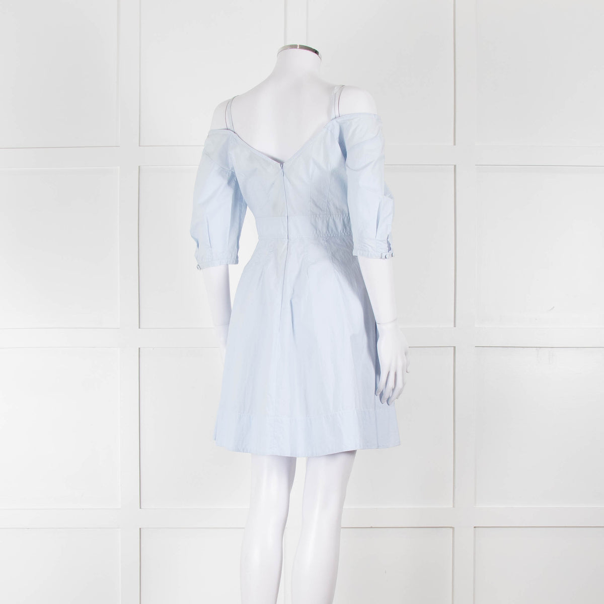 Derek Lam 10 Crosby Pale Blue Cotton Short Dress