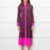 House of Holland Pink And Burgandy Silk Dress