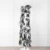 Christopher Kane White Black Floral Ruched Trim Maxi Dress