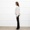 Naadam Putty Grey Cable Knit Arm Wool/Cashmere Mix Cardigan