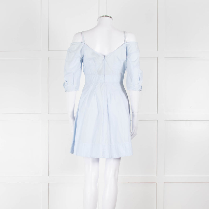 Derek Lam 10 Crosby Pale Blue Cotton Short Dress