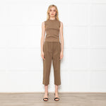 The Editor's Market Khaki Knit Tank Top